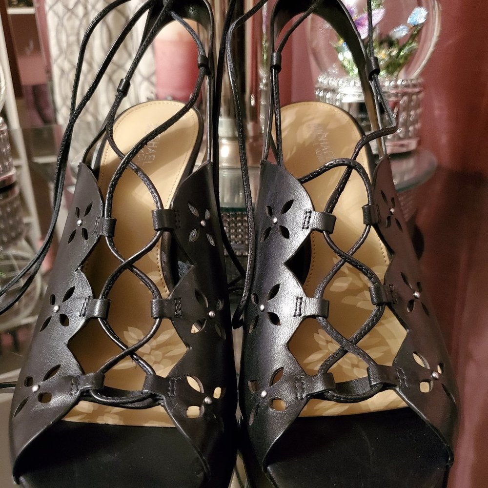 Black Lace Up Slings